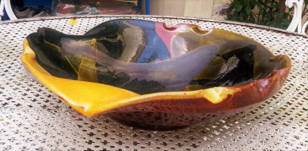 Organic modernist ceramic bowl, 20th C (6) Organische modernistische keramische kom | Organic modernist ceramic bowl, 20th century