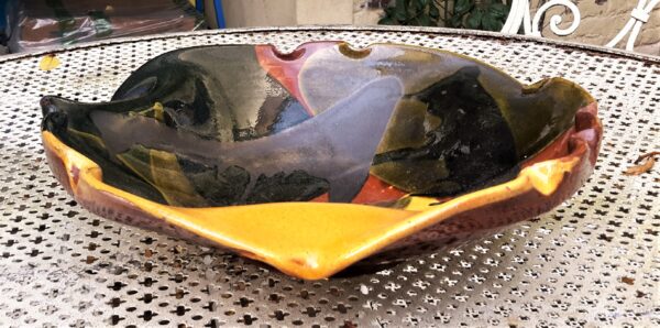 Organic modernist ceramic bowl, 20th C (9) Organische modernistische keramische kom | Organic modernist ceramic bowl, 20th century