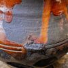 Rustieke donkerbruine aardewerken pot met handvat | Rustic dark‑brown earthenware pot, 1890