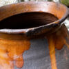 Rustic dark‑brown earthenware pot with handle, 19th C (8)_resultaat Rustieke donkerbruine aardewerken pot met handvat | Rustic dark‑brown earthenware pot, 1890