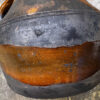 Rustic dark‑brown earthenware pot with handle, 19th C (9)_resultaat Rustieke donkerbruine aardewerken pot met handvat | Rustic dark‑brown earthenware pot, 1890