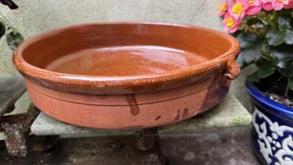 Rustic glazed terracotta oven dish – ca. 1900 (1) Rustieke ovenvaste geglazuurde terracotta ovenschotel | Rustic glazed terracotta oven dish – ca. 1900