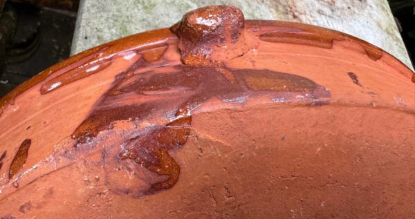 Rustic glazed terracotta oven dish – ca. 1900 (3) Rustieke ovenvaste geglazuurde terracotta ovenschotel | Rustic glazed terracotta oven dish – ca. 1900