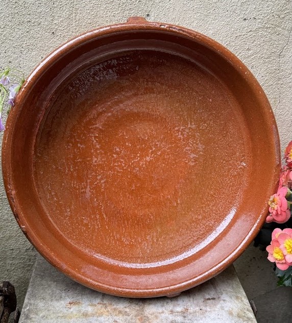 Rustic glazed terracotta oven dish – ca. 1900 (4) Rustieke ovenvaste geglazuurde terracotta ovenschotel | Rustic glazed terracotta oven dish – ca. 1900