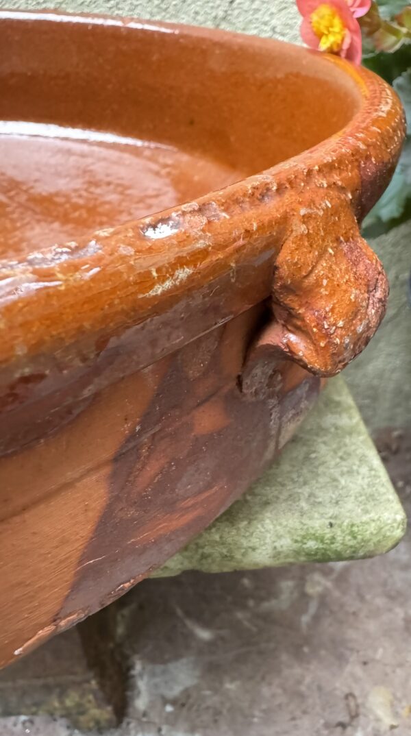 Rustic glazed terracotta oven dish – ca. 1900 (5) Rustieke ovenvaste geglazuurde terracotta ovenschotel | Rustic glazed terracotta oven dish – ca. 1900