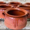 Set of 6 French glazed stoneware terracotta cooking pots – (9) Franse geglazuurde gres terracotta kookpot – 19e tot begin 20e eeuw | French glazed stoneware terracotta cooking pot – early 20th century
