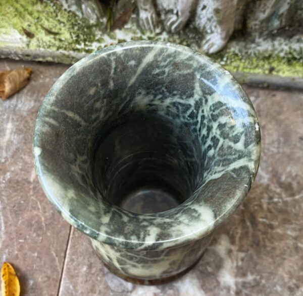 Stylish handmade granite vase – late 20th c. (3) vase granite handmade late 20th century