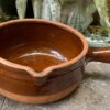 Terracotta French caquelon with spout, 1930s–1940s (2) Vintage Franse terracotta caquelon met tuit | Terracotta French caquelon with spout, 1930s–1940s