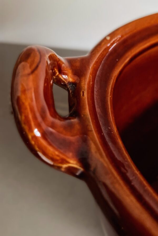 Vintage French glazed water jug – early 20th c (11) Vintage Frans geglazuurd waterkruikje | Vintage French glazed water jug – early 20th c.