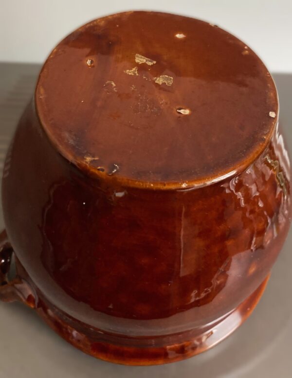 Vintage French glazed water jug – early 20th c (7) Vintage Frans geglazuurd waterkruikje | Vintage French glazed water jug – early 20th c.