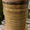 ​Vintage groene cilindervaas | Green ceramic cylinder vase, Germany ca. 1970