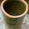 ​Vintage groene cilindervaas | Green ceramic cylinder vase, Germany ca. 1970