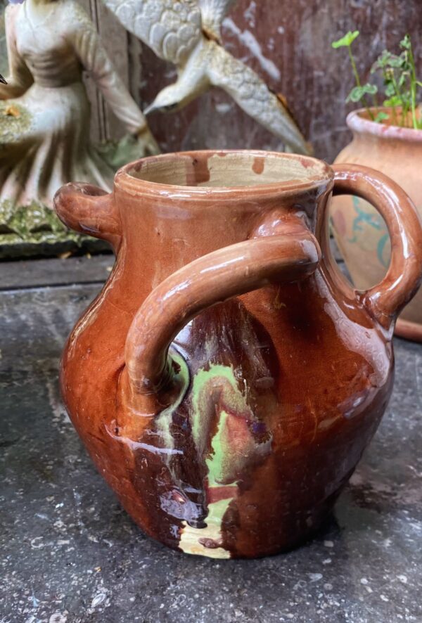 Vintage Thulin ceramic vase with 3 handles ca. 1950 – Stijlvolle handgemaakte Thulin vaas ca. 1950 (15) Stijlvolle handgemaakte Thulin vaas ca. 1950 - Vintage Thulin ceramic vase with 3 handles ca. 1950