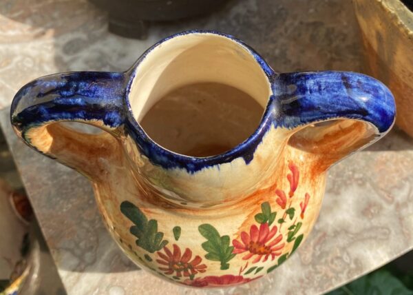 Vintage bolvaasje met 2 oren Robbia – Vintage bulb vase with 2 handles Robbia