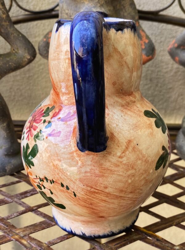 Vintage bolvaasje met 2 oren Robbia – Vintage bulb vase with 2 handles Robbia