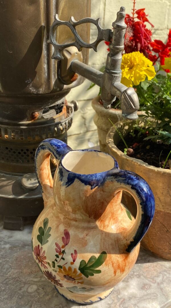 Vintage bolvaasje met 2 oren Robbia – Vintage bulb vase with 2 handles Robbia