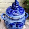 Westerwald cobalt‑blue lidded pot, ca. 1900–1950 (18) Westerwald kobaltblauwe pot met deksel | Westerwald cobalt‑blue lidded pot, ca. 1900–1950