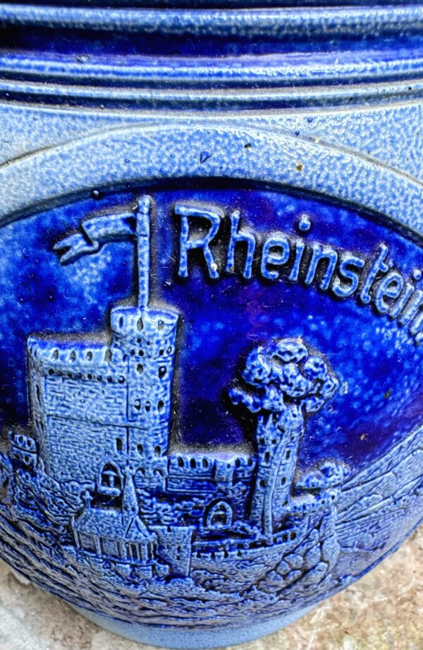 Westerwald cobalt‑blue lidded pot, ca. 1900–1950 (3) Westerwald kobaltblauwe pot met deksel | Westerwald cobalt‑blue lidded pot, ca. 1900–1950
