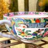 4 Chinese eggshell porcelain teacups Rose Canton – c.1900 (6) 4 Chinese eierschaalporseleinen theekopjes Rose Canton | 4 Chinese eggshell porcelain teacups Rose Canton – c.1900