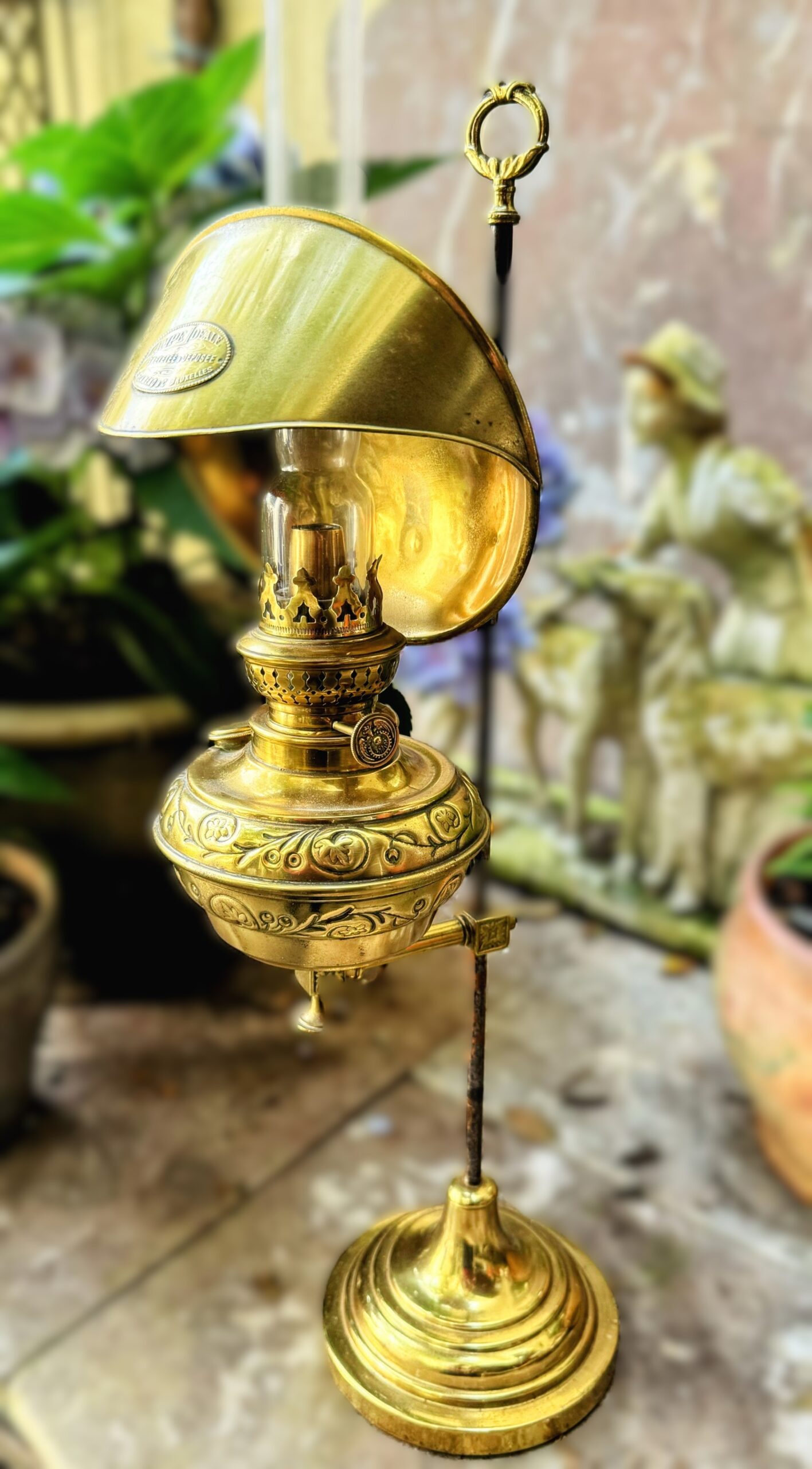 5200891818.jpg Antieke Lampe Idéale – Authentieke Studentenlamp - Flameng & Co, Brussel (ca. 1900)