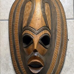 5278097929.jpg Afrikaans houten masker – “Opanyin” uit de Akan‑traditie, handgesneden Sesehout, ca. midden 20e eeuw