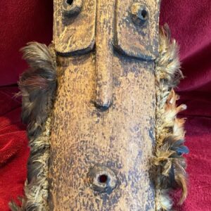 Afrikaans houten Uilenmasker met baard – Bembe, DRC – Alunga Kaluga, initiatieobject