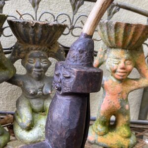 5292546539.jpg Kleine decoratieve Afrikaanse tribale rookpijp Kuba (Congo)