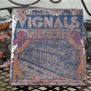 Antiek Koekjesblik Millefeuilles Vignals - Lyon, ca 1920