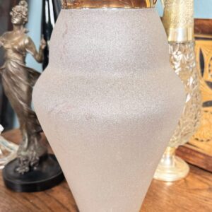 Matglazen Art Deco vaas met gouden rand – stijlvol Rupel Booms glas ca. 1920