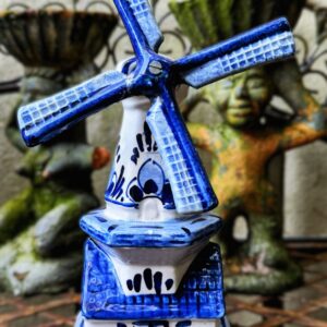 Vintage Delfts blauwe windmolen – Keramiek met beweegbare wieken - Delft ca. jaren ’50–’60