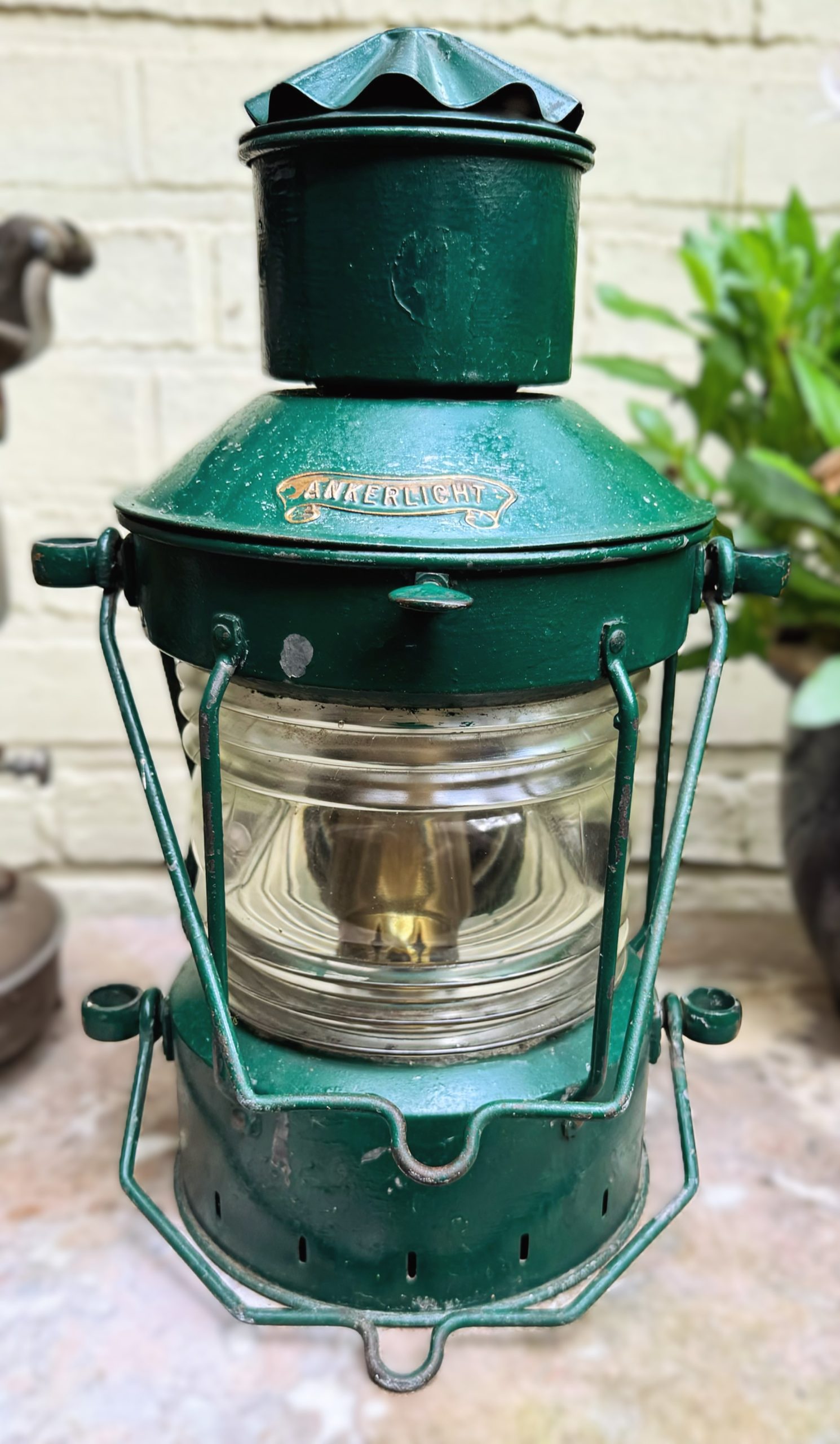 5305512019.jpg Zeldzame Antieke nautische Den Haan Rotterdam Ankerlicht scheepslamp – ca. 1930