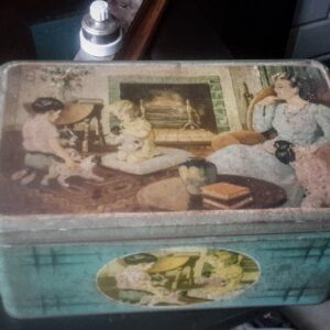 5305512949.jpg Vintage blik Spelende kinderen met puppies Etabl Schuybroek Hoboken - Anvers