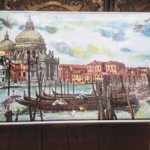 Blikken doos Demaret confiserie - Venetië met San Marco‑decor – ca. 1960