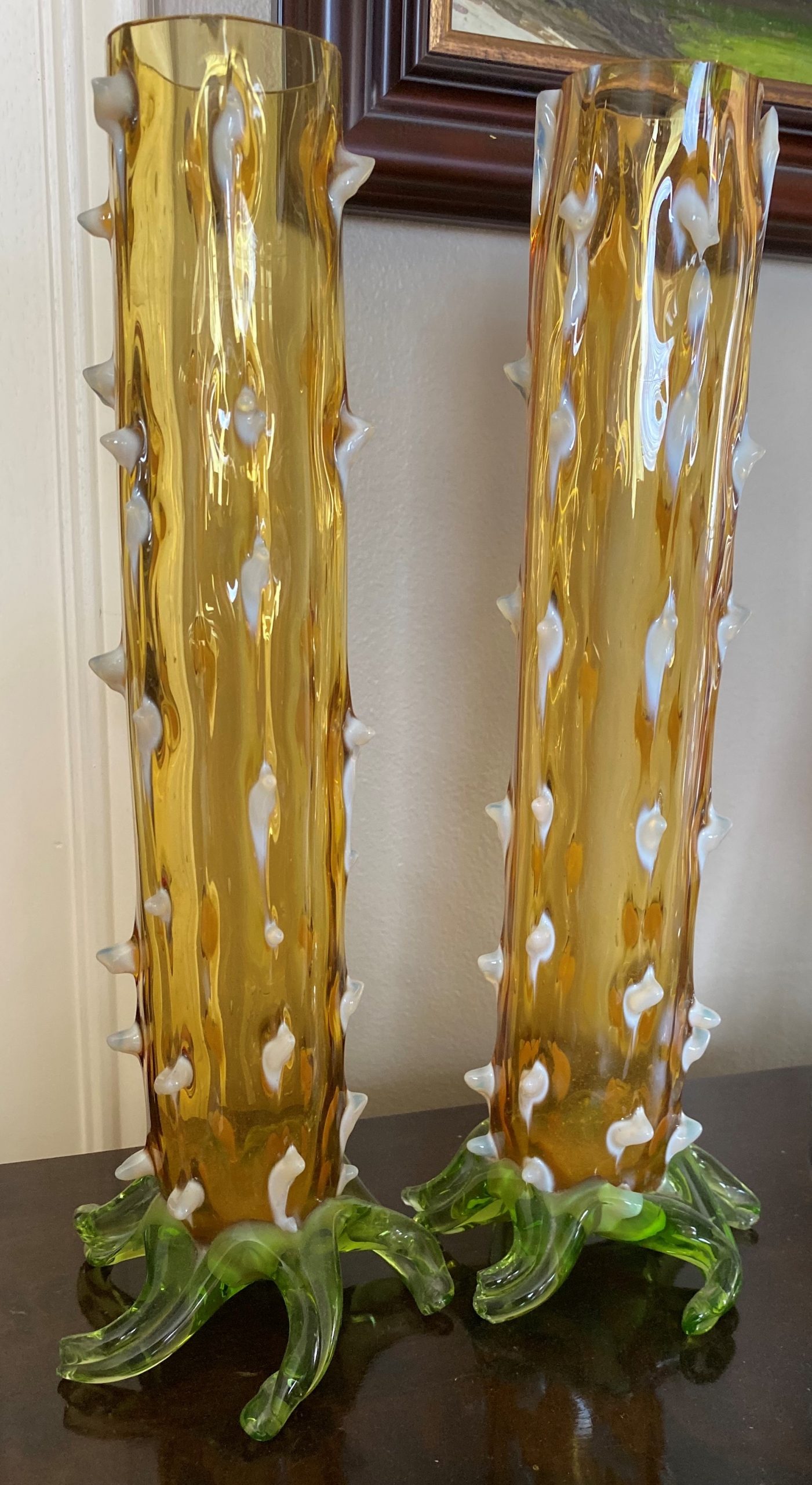 5305514186.jpg Stijlvolle Moser glazen vazen – Boheems mondgeblazen glas uit de 19de eeuw