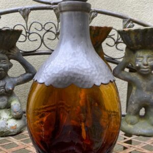 5305519349.jpg Art deco Whiskey Karaf oker Zeister Pewter Made in Holland jaren 30