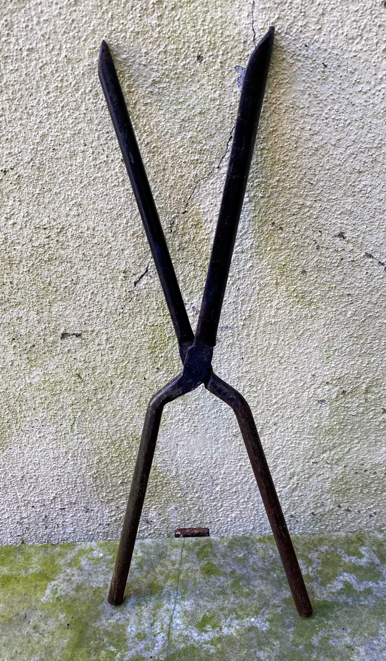 Mooie unieke vintage metalen krultang voor snorren vroege jaren 1900