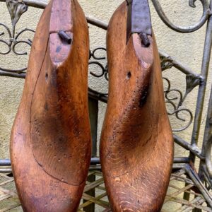 Koppel Originele antieke houten schoenleesten - maat 40