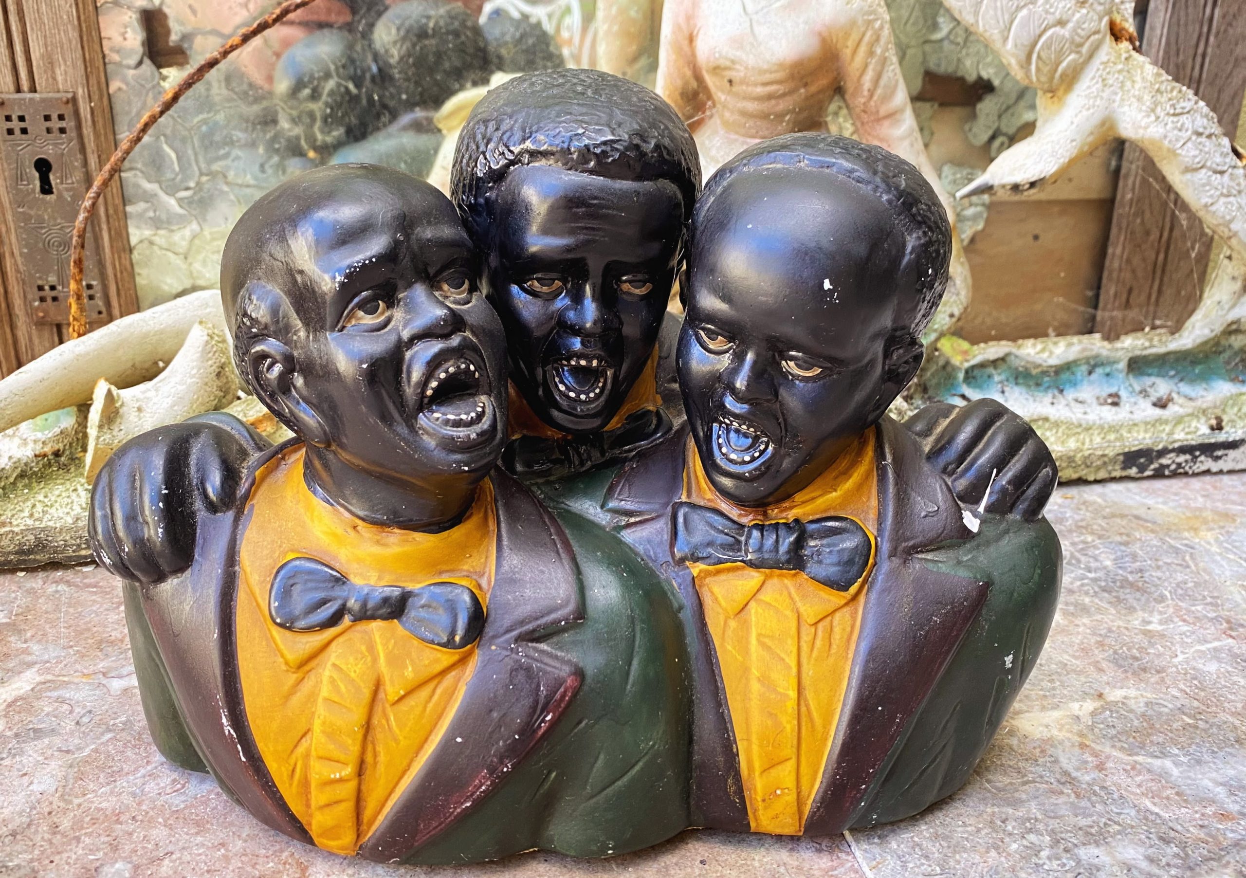 5393125462.jpg Vintage Afrikaans - Amerikaanse jazz zangers borstbeeld