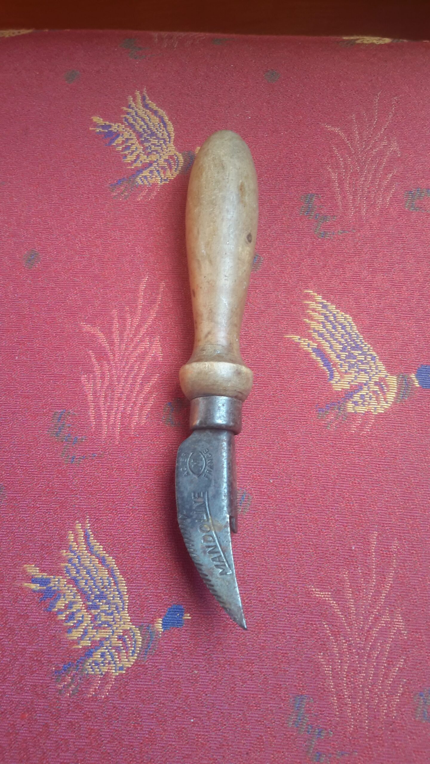 5393131022.jpg Oude Blikopener merk Mandoline Acier France