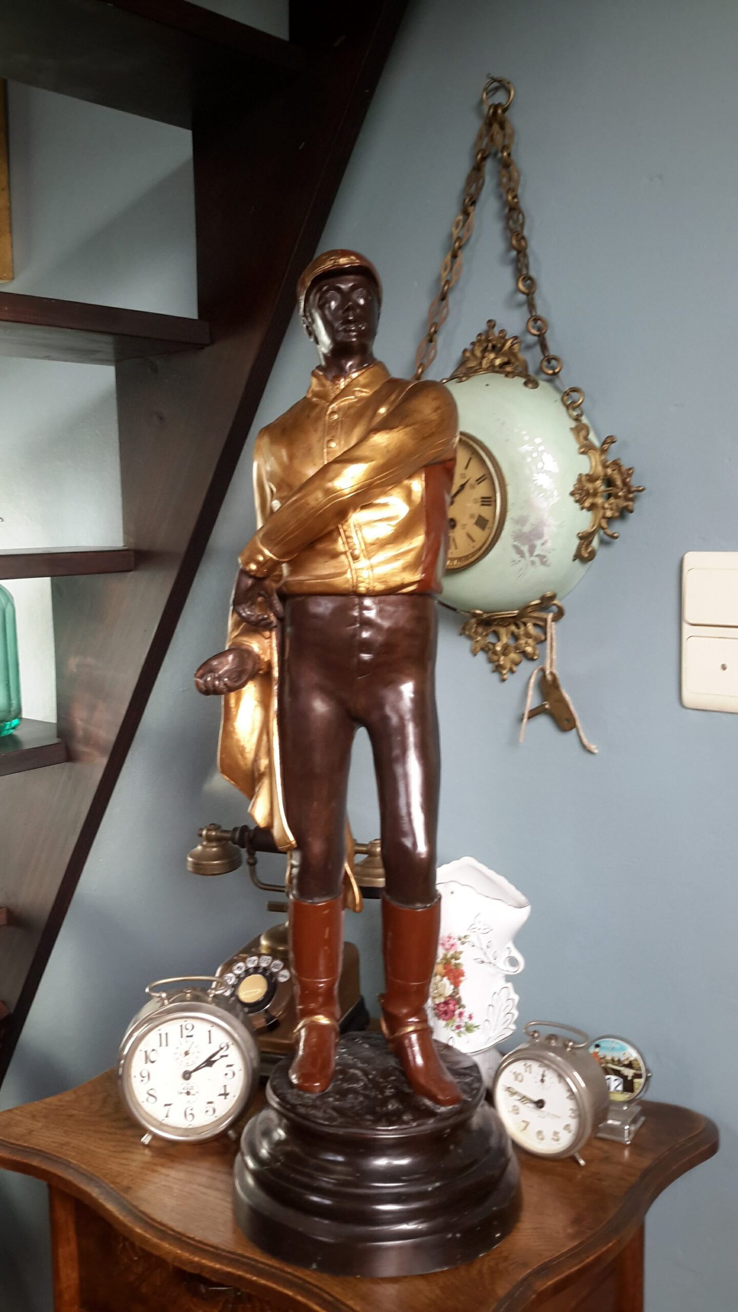 Groot Bronzen beeld jockey naar Isidoor Bonheur