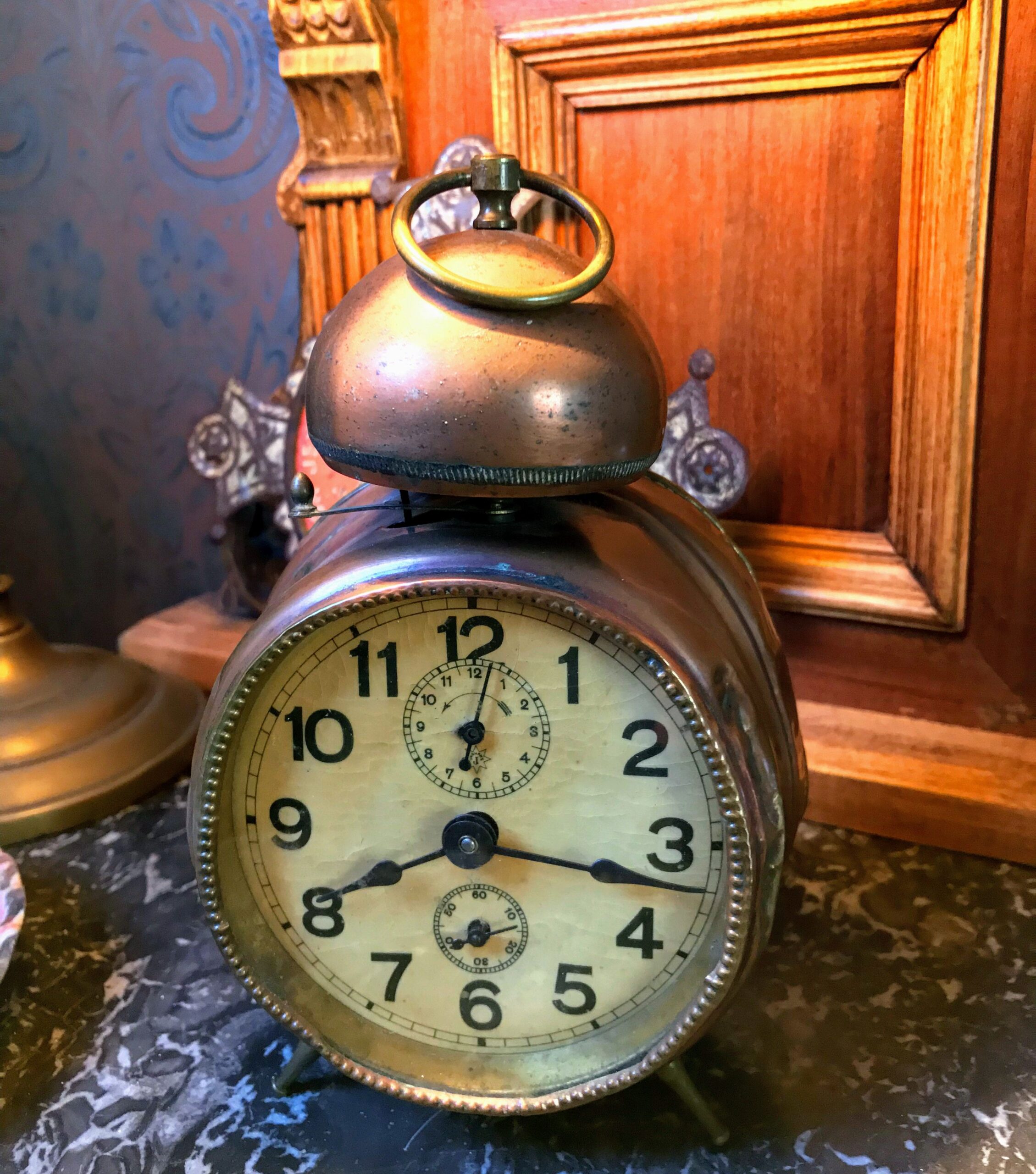 5393144031.jpg Antieke Duitse Wekker Junghans 1923