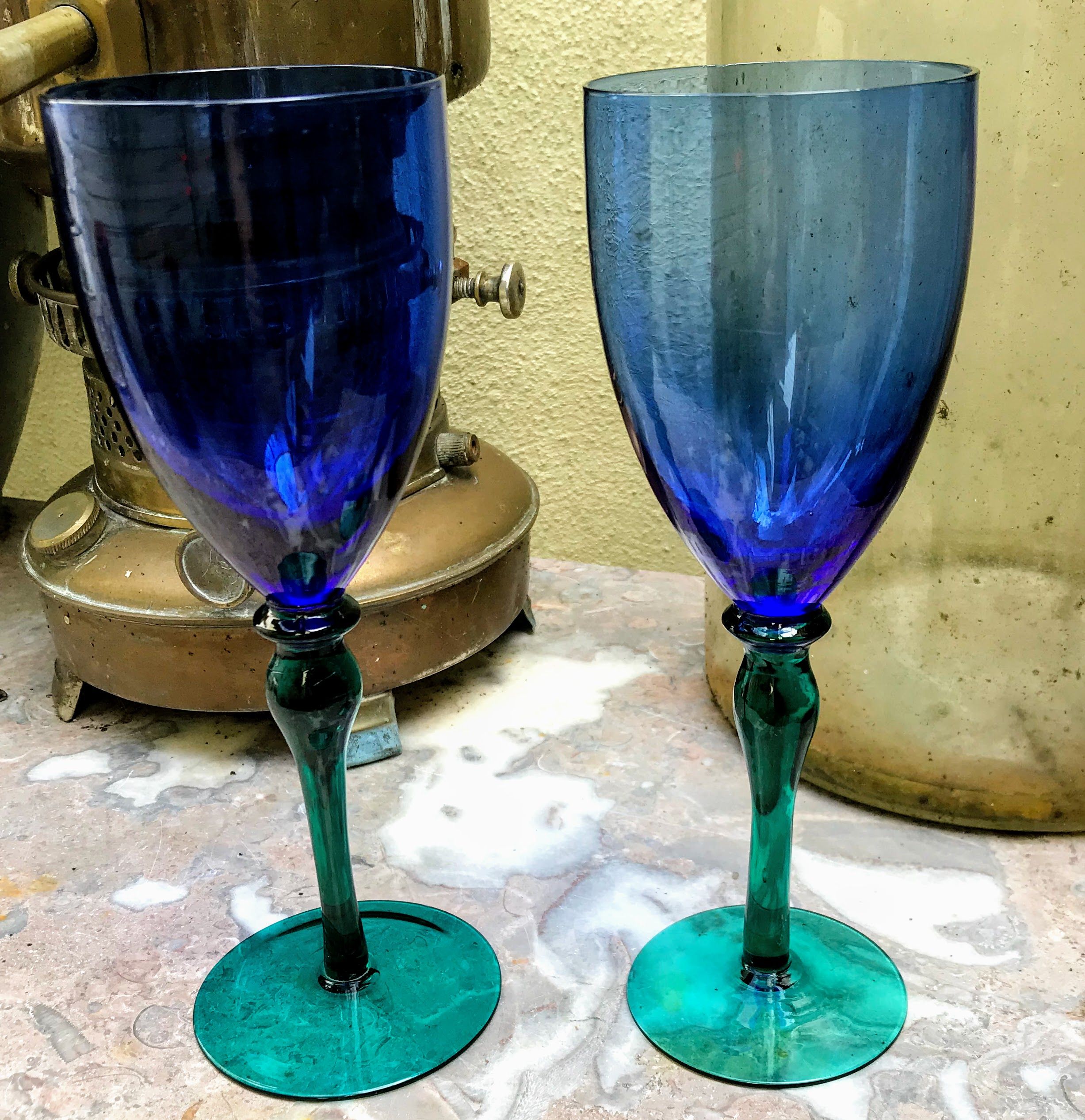 5393151808.jpg Prachtig gekleurde wijnglazen blauw groen