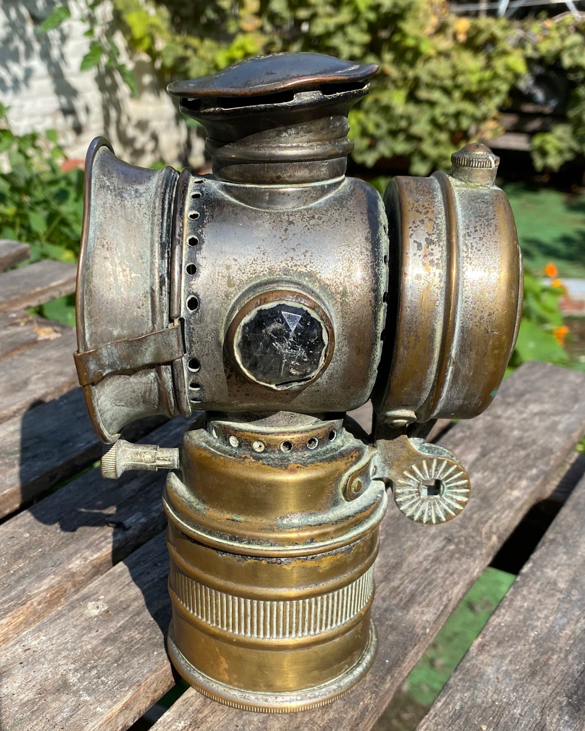 Antieke Carbuur Fietslamp Vitaphare