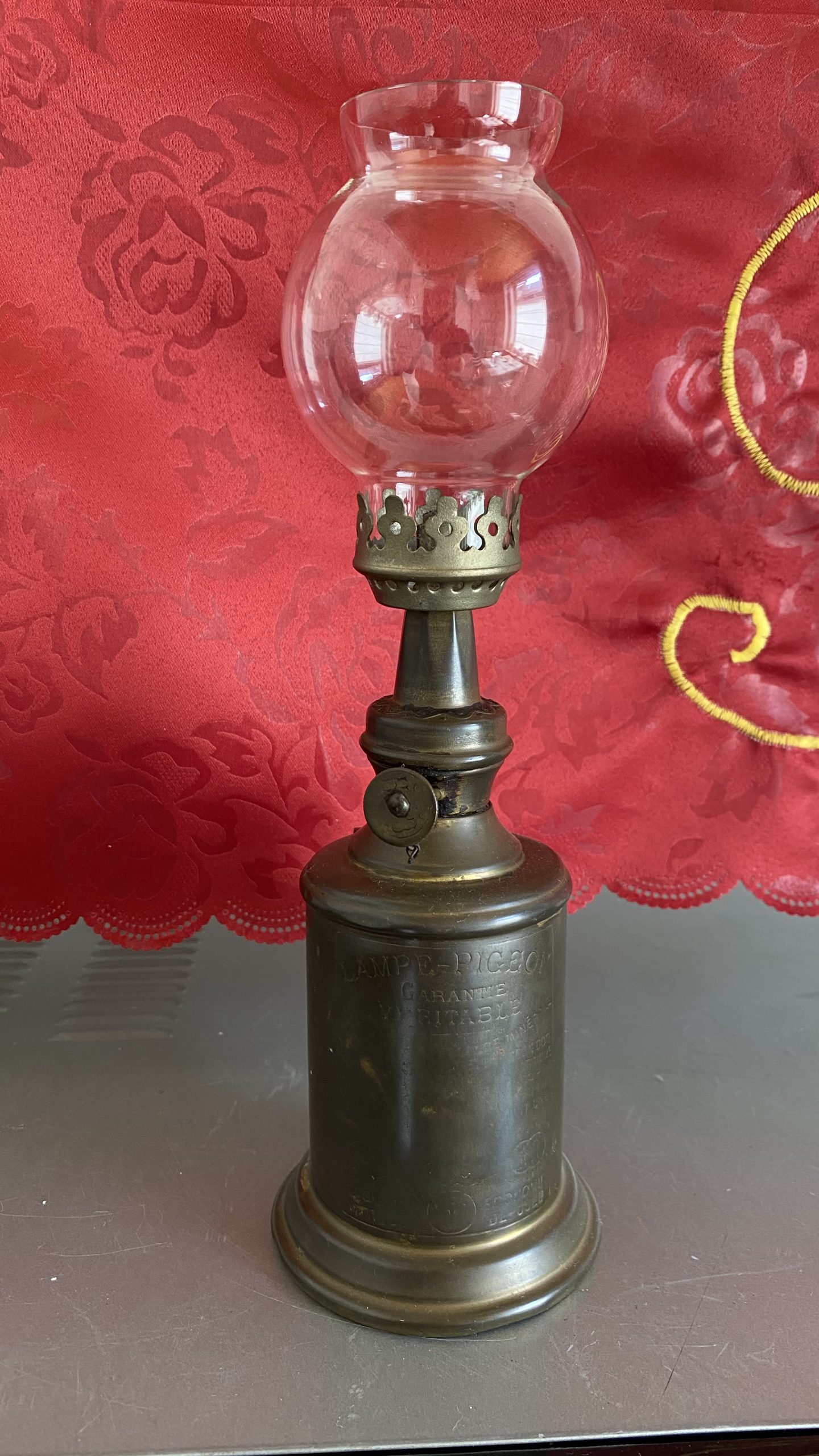 5393156553.jpg Charles Joseph Pigeon oude Art Nouveau olielamp eind 19e eeuw