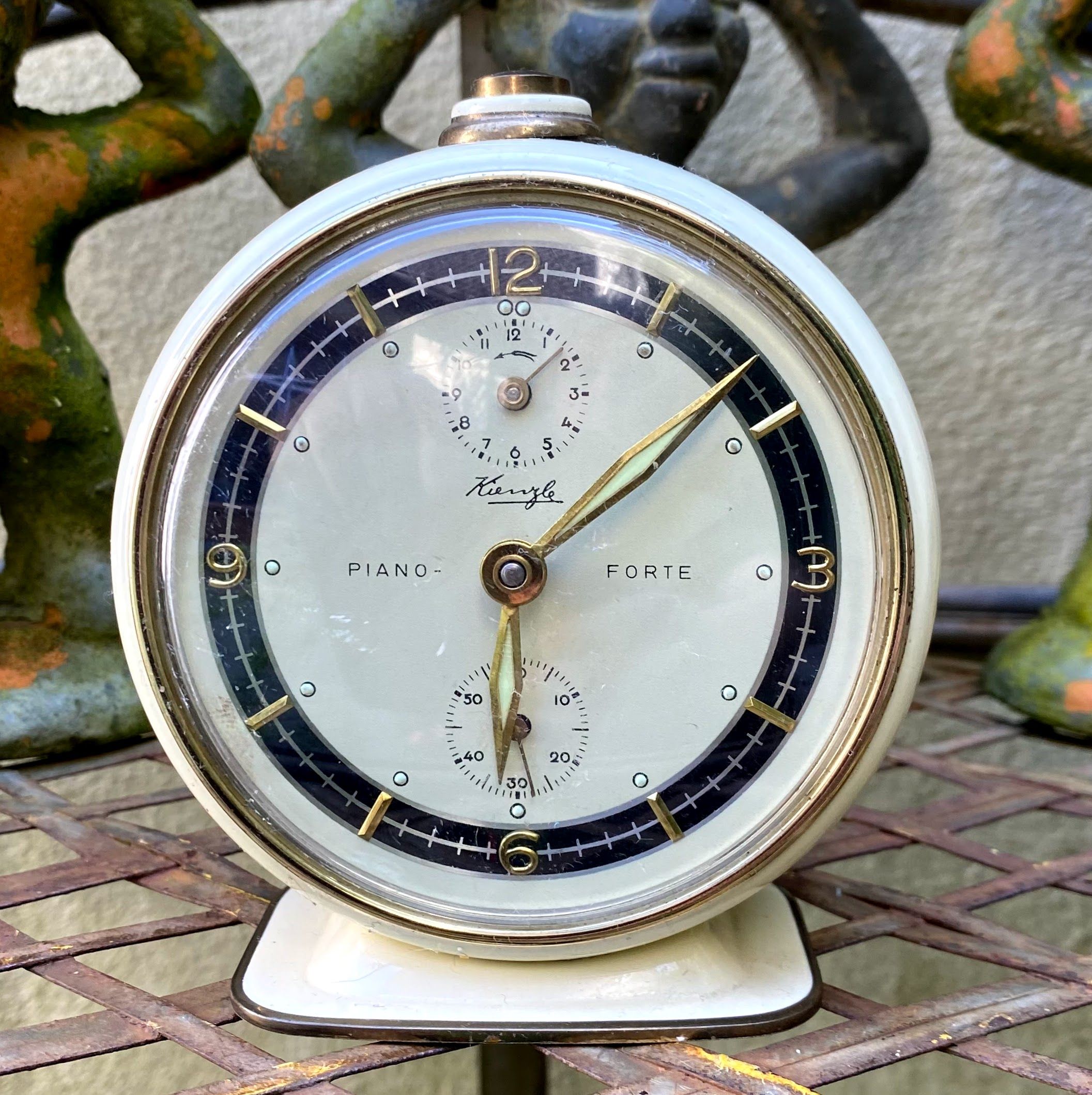 5393167238.jpg Vintage Kienzle Piano Forte wekker in Art deco stijl Jaren 1940