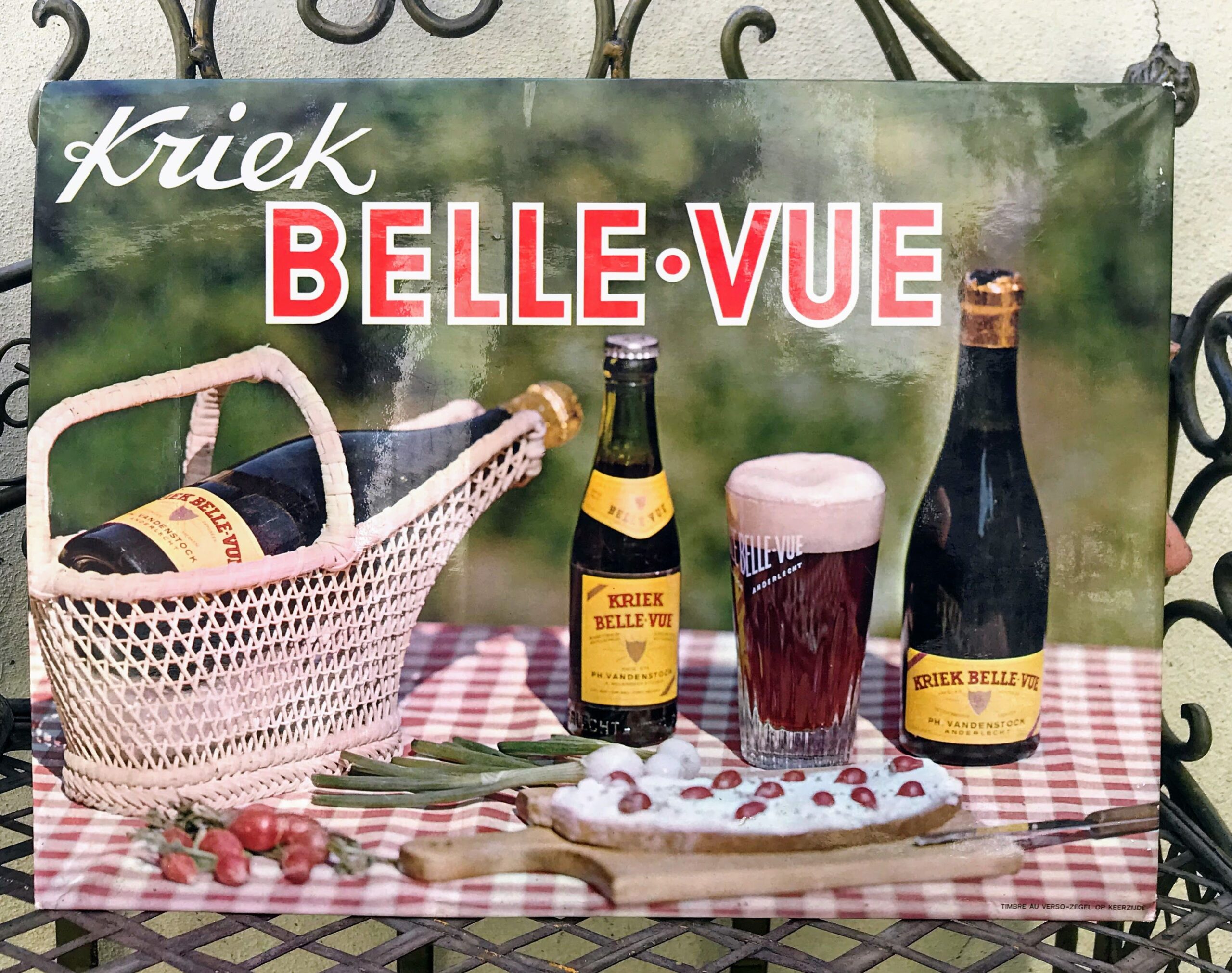 5396661584.jpg Kartonnen reclamebord Kriek Belle-Vue ca. 1968 – Ph. Vandenstock Anderlecht