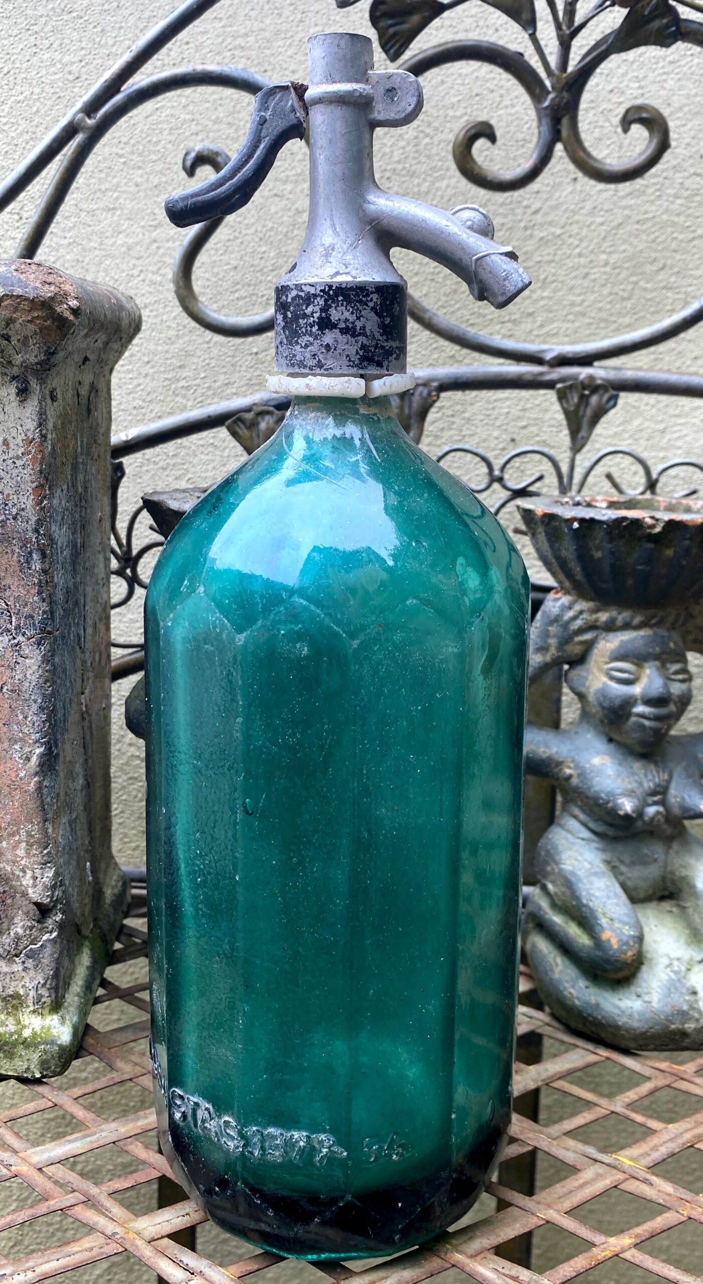 5429985850.jpg Lichtgroene Romanian Seltzer Bottle" Soda - of Sifonfles – jaren 1950