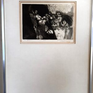 Mysterieus Stilzwijgen – Abstracte aquatint, vermoedelijk Dodeux (2/20, ca. 20e eeuw)