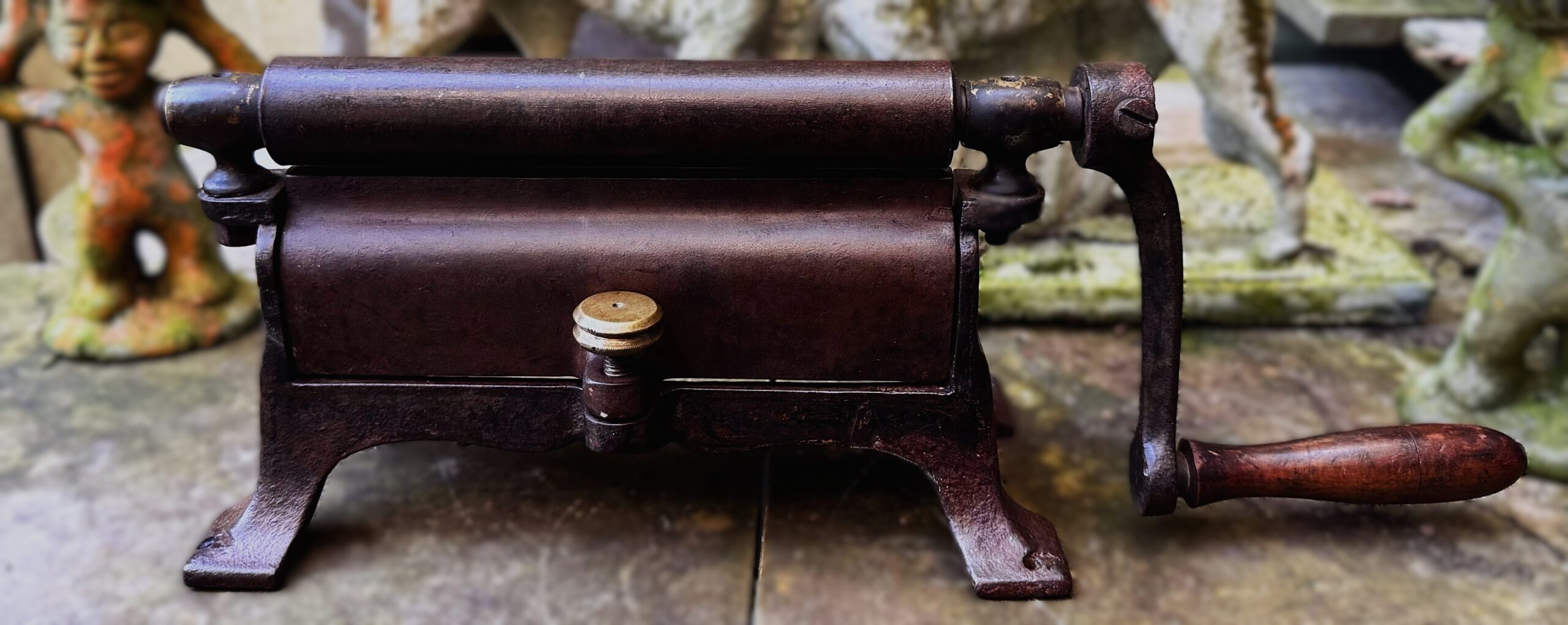 Zeldzame antieke fotografische polijstmachine in gietijzer - ca. 1880