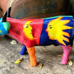 5446548605.jpg Keramische Kosmische Stier met sterren en maansikkels – geïnspireerd door Joan Miró, ca. 1980